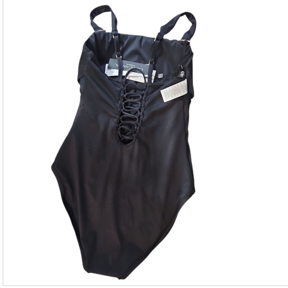 NWT La Blanca Swinsuit One Piece Classic Black Sz 14 - Picture 5 of 7